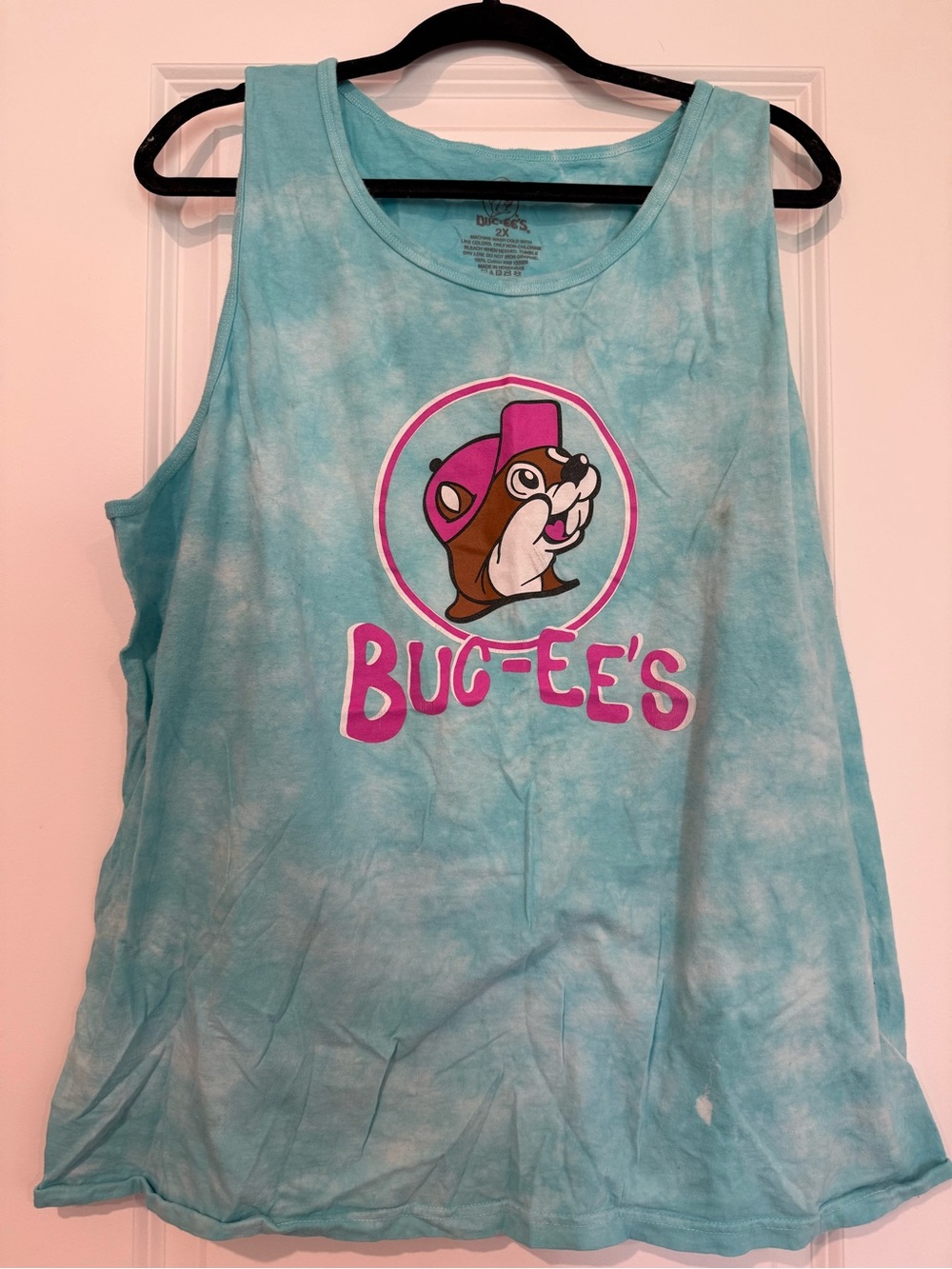 Buc-ee’s Girls' Aqua Tie-Dye Tank Top